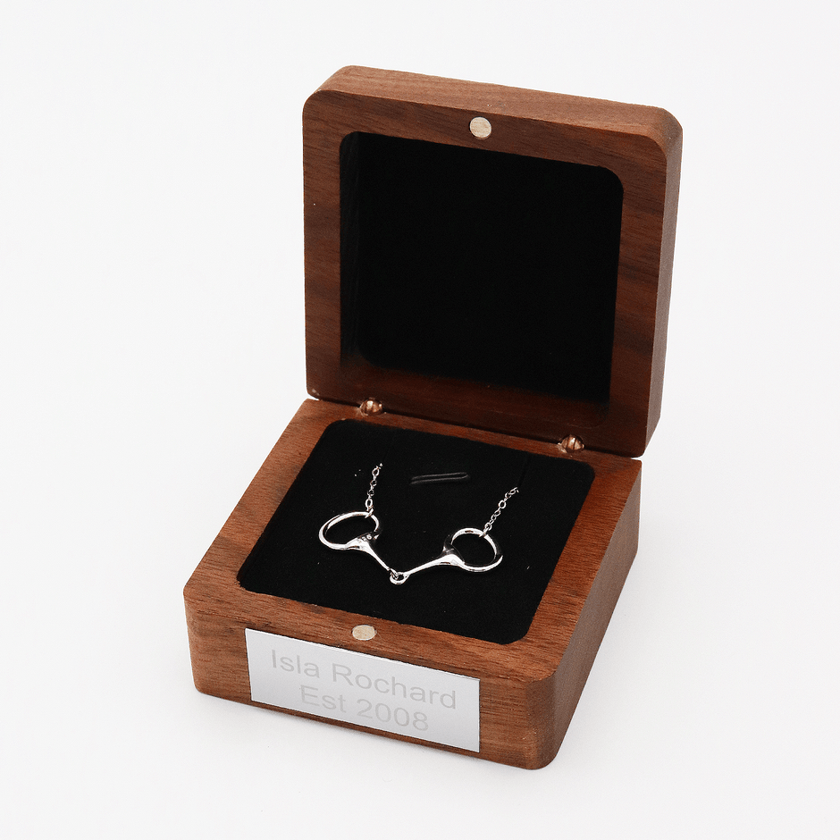 Personalised Gold or Silver Snaffle Bit Necklace