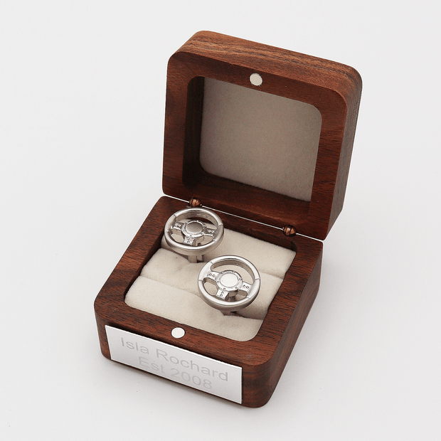 Personalised Steering Wheel Cufflinks