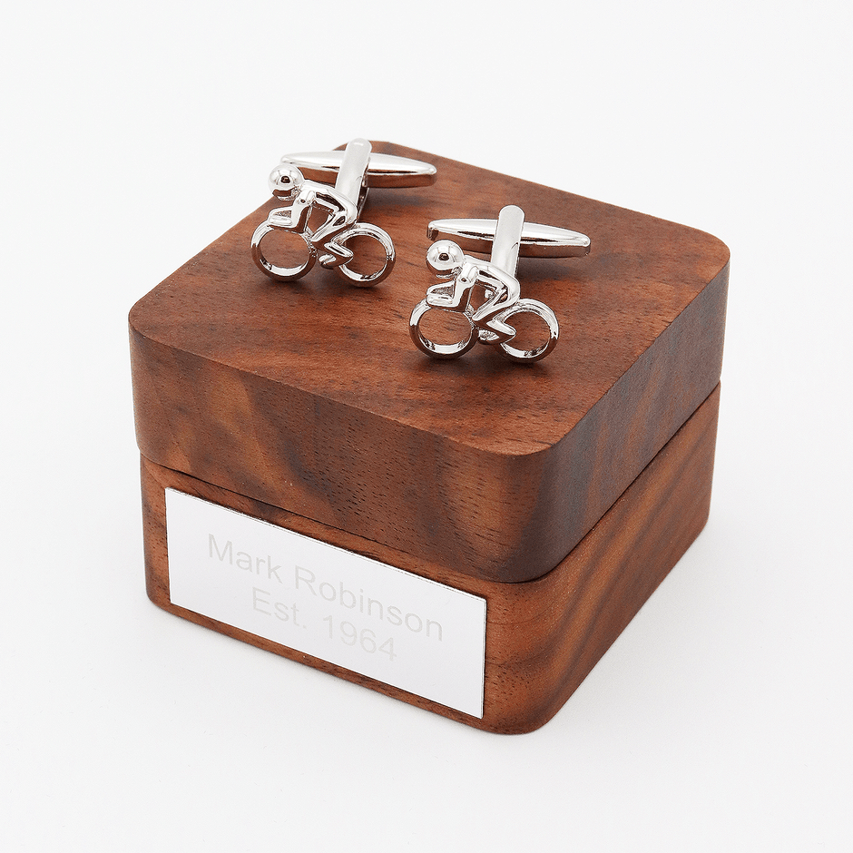 Personalised Olympic Cyclist Cufflinks