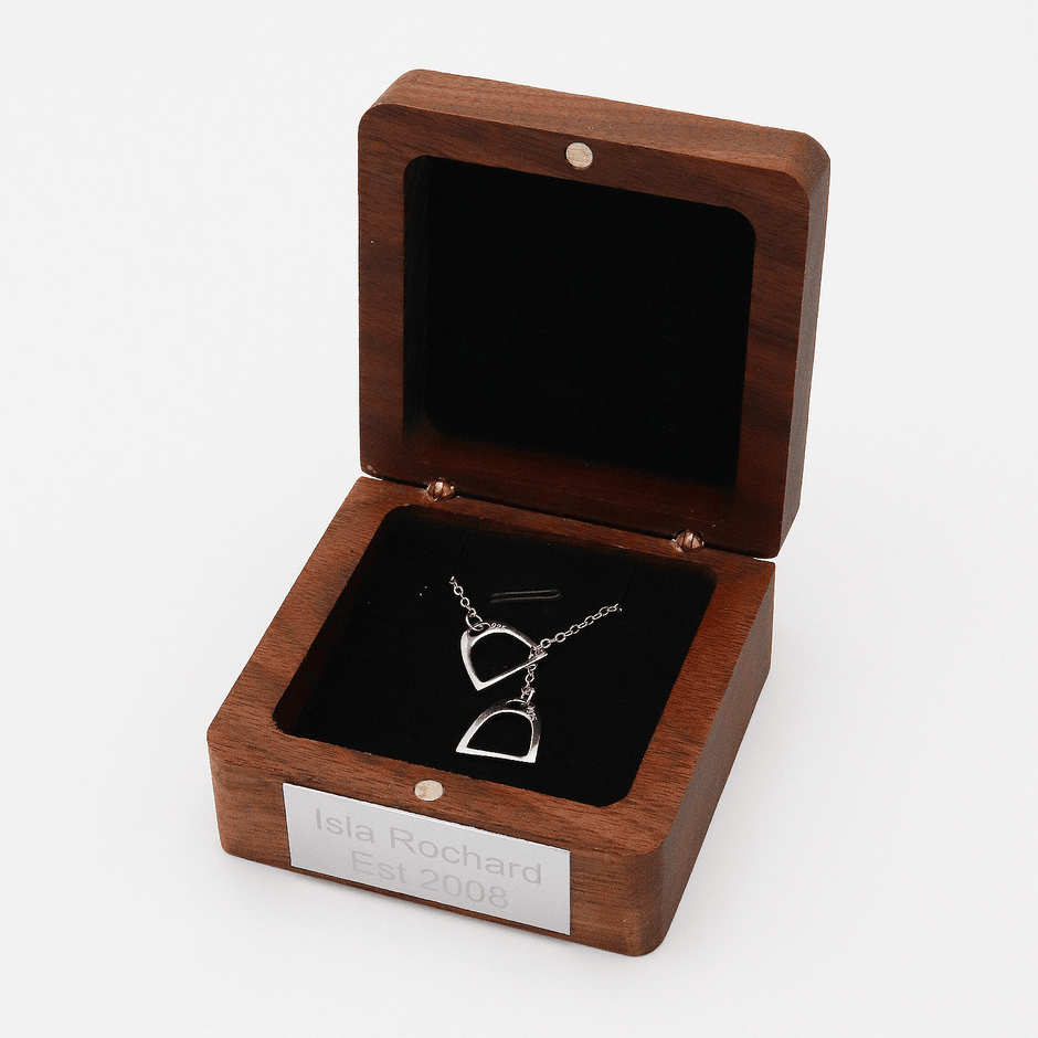 Personalised Gold or Silver Stirrup Necklace