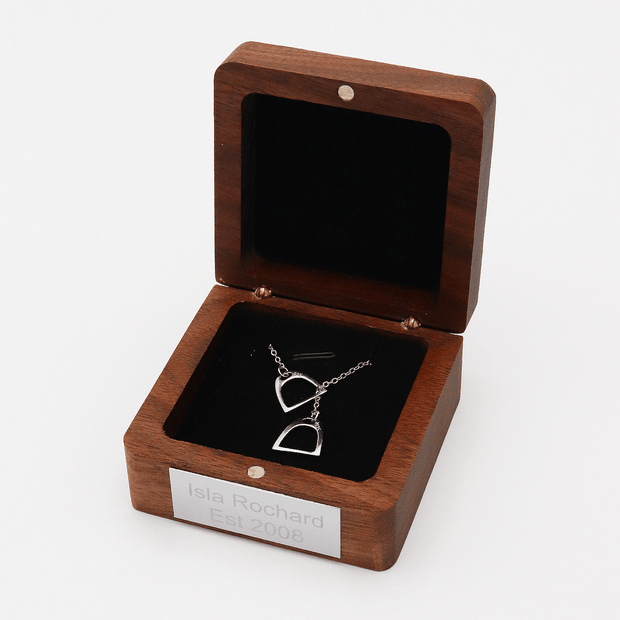 Personalised Gold or Silver Stirrup Necklace