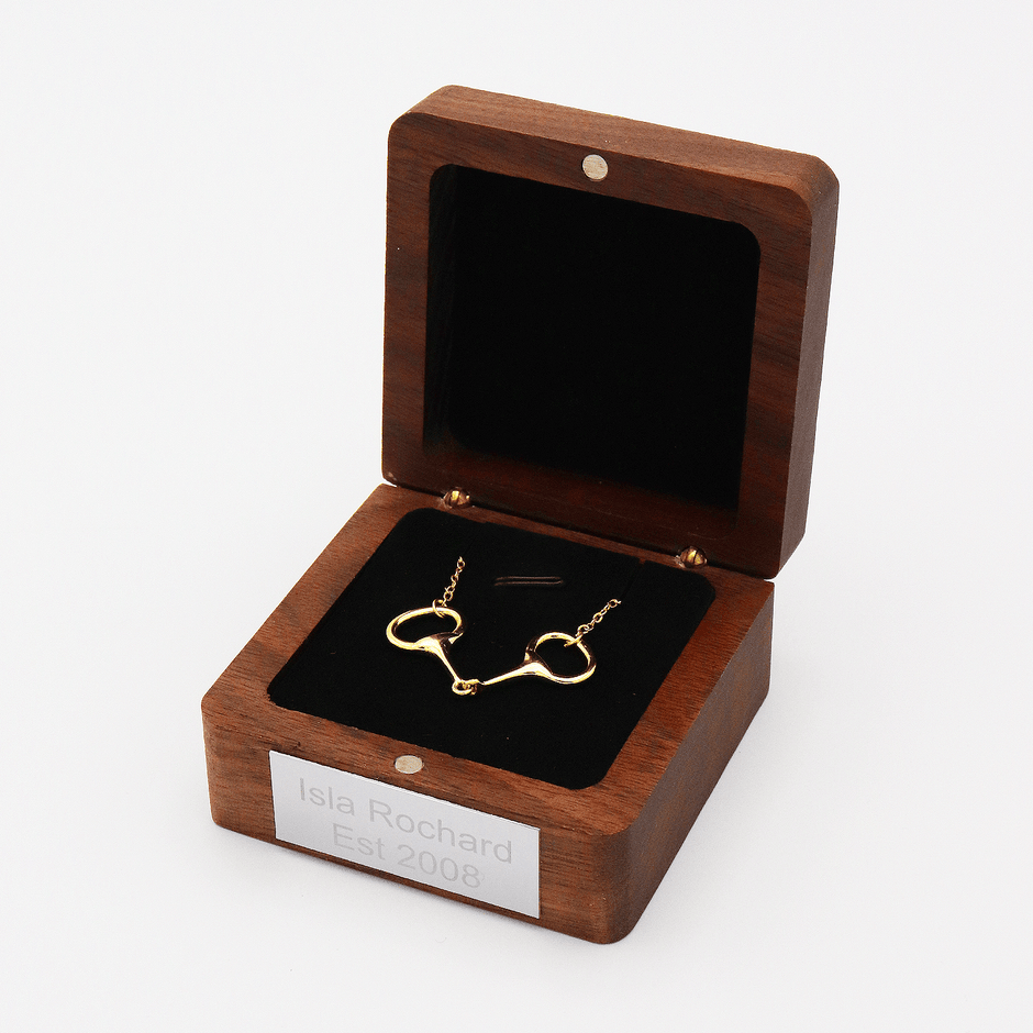 Personalised Gold or Silver Snaffle Bit Necklace