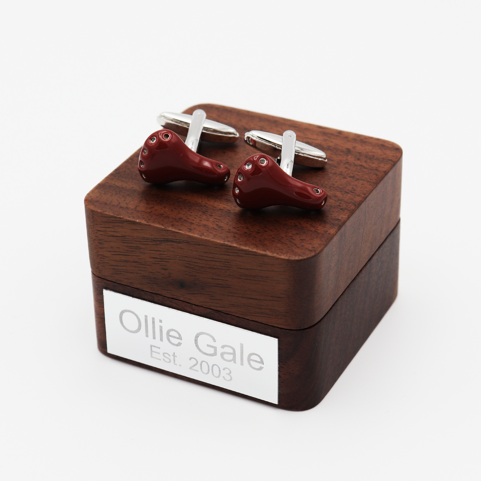 Personalised Bike Saddle Cufflinks