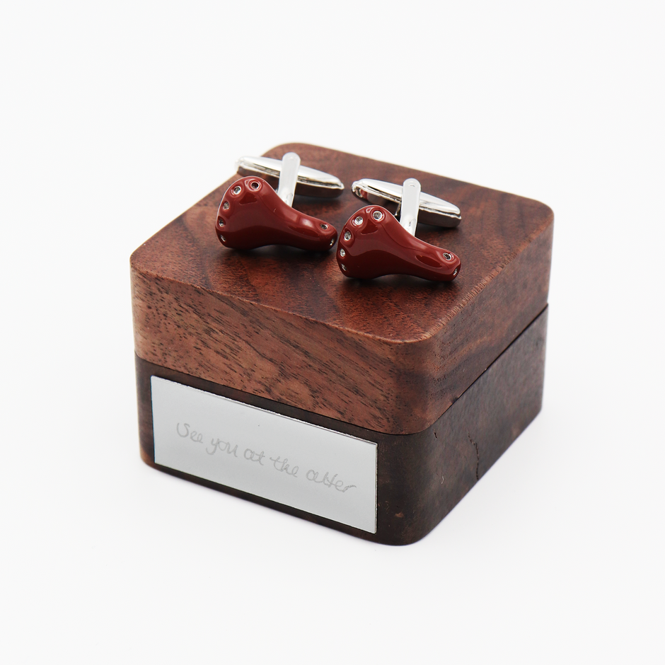 Personalised Bike Saddle Cufflinks