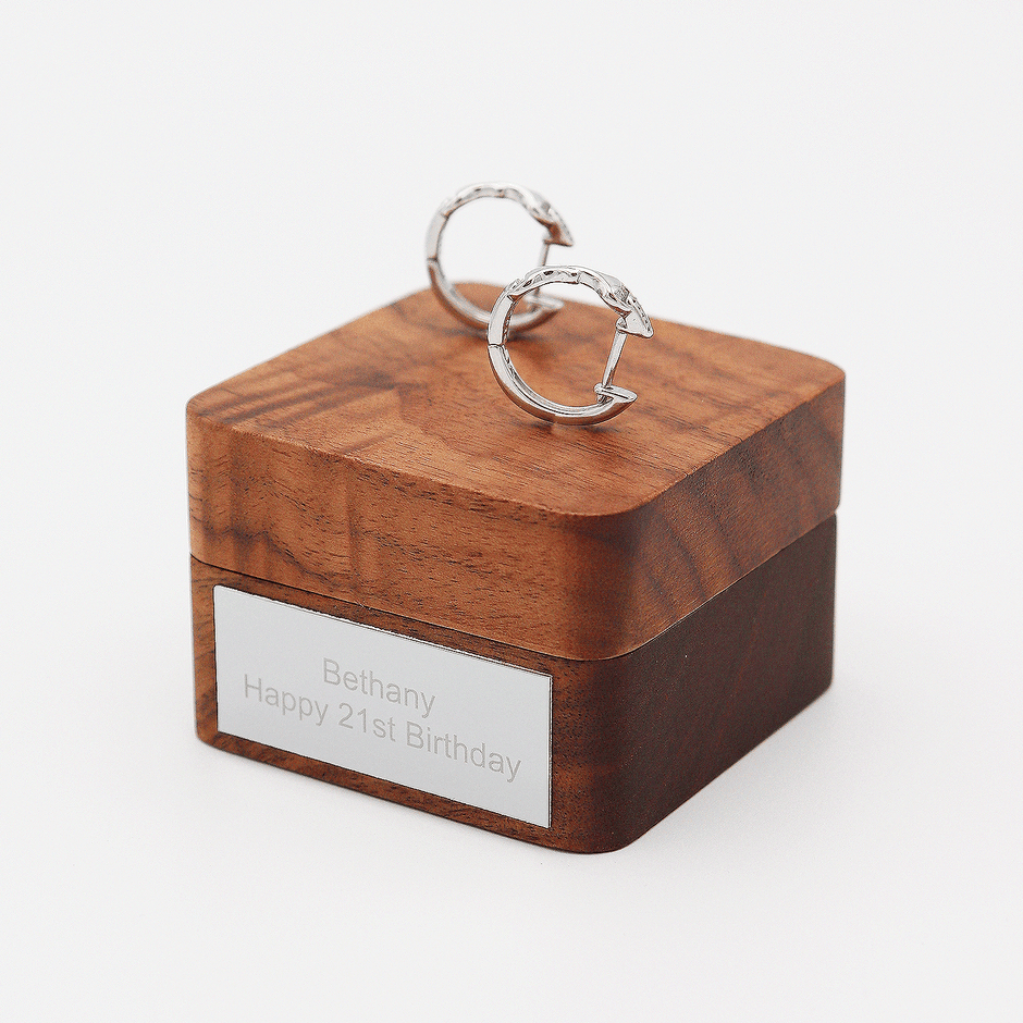 Personalised Sterling Silver Snaffle Hoop Earrings