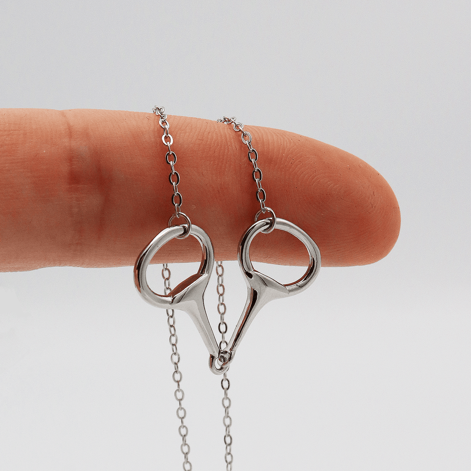 Personalised Gold or Silver Snaffle Bit Necklace