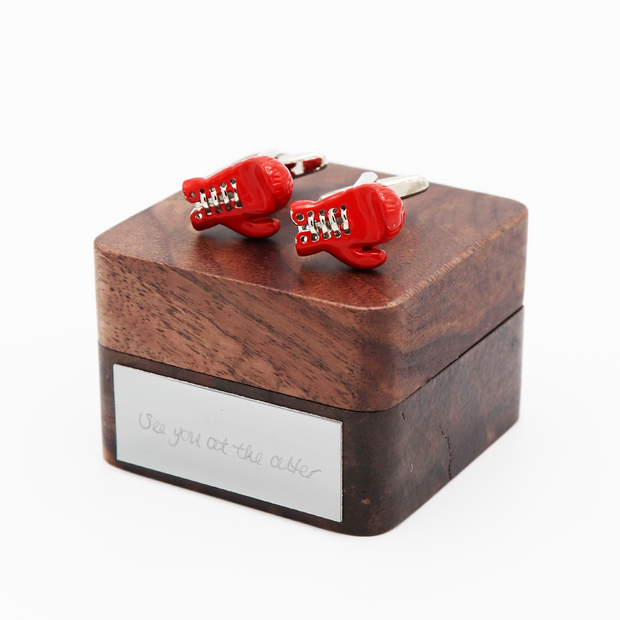 Personalised Red Boxing Glove Cufflinks