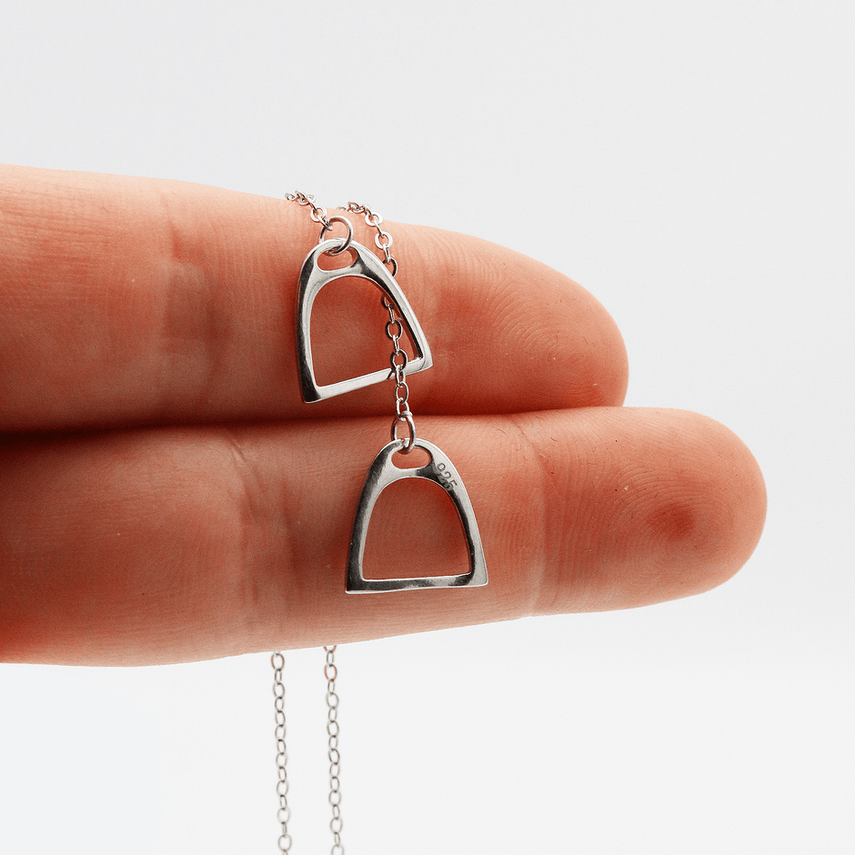 Personalised Gold or Silver Stirrup Necklace