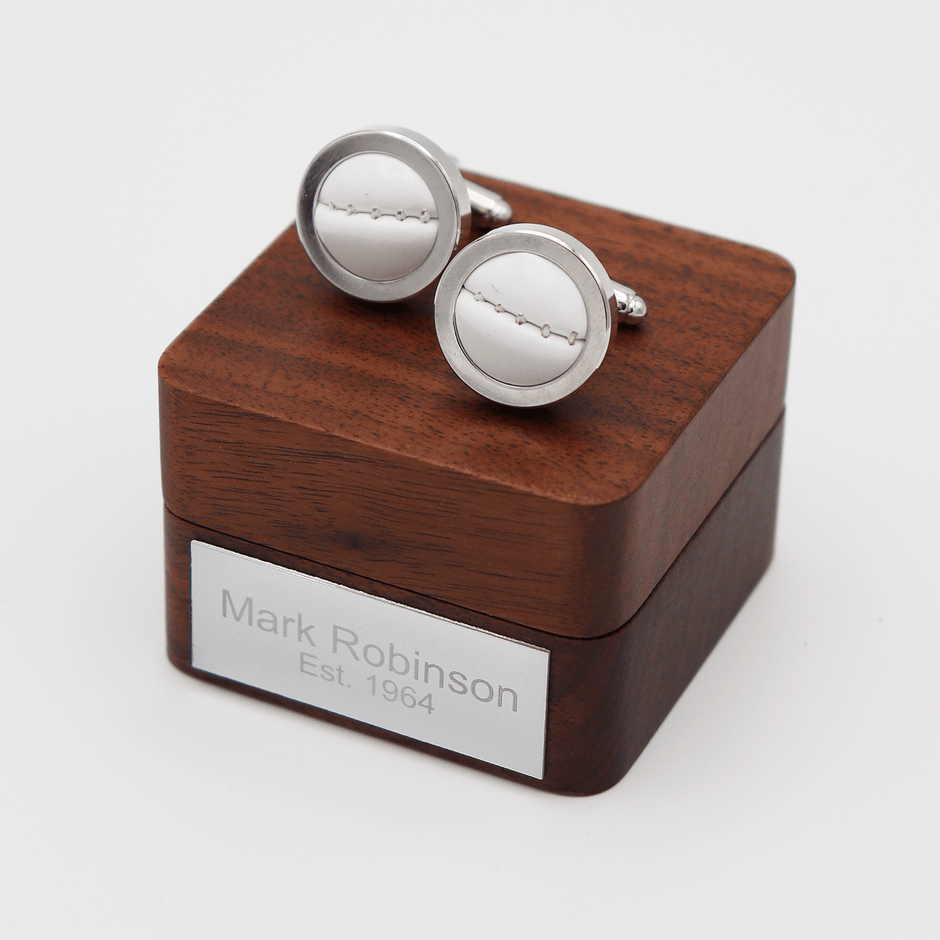 Personalised Football Leather Cufflinks