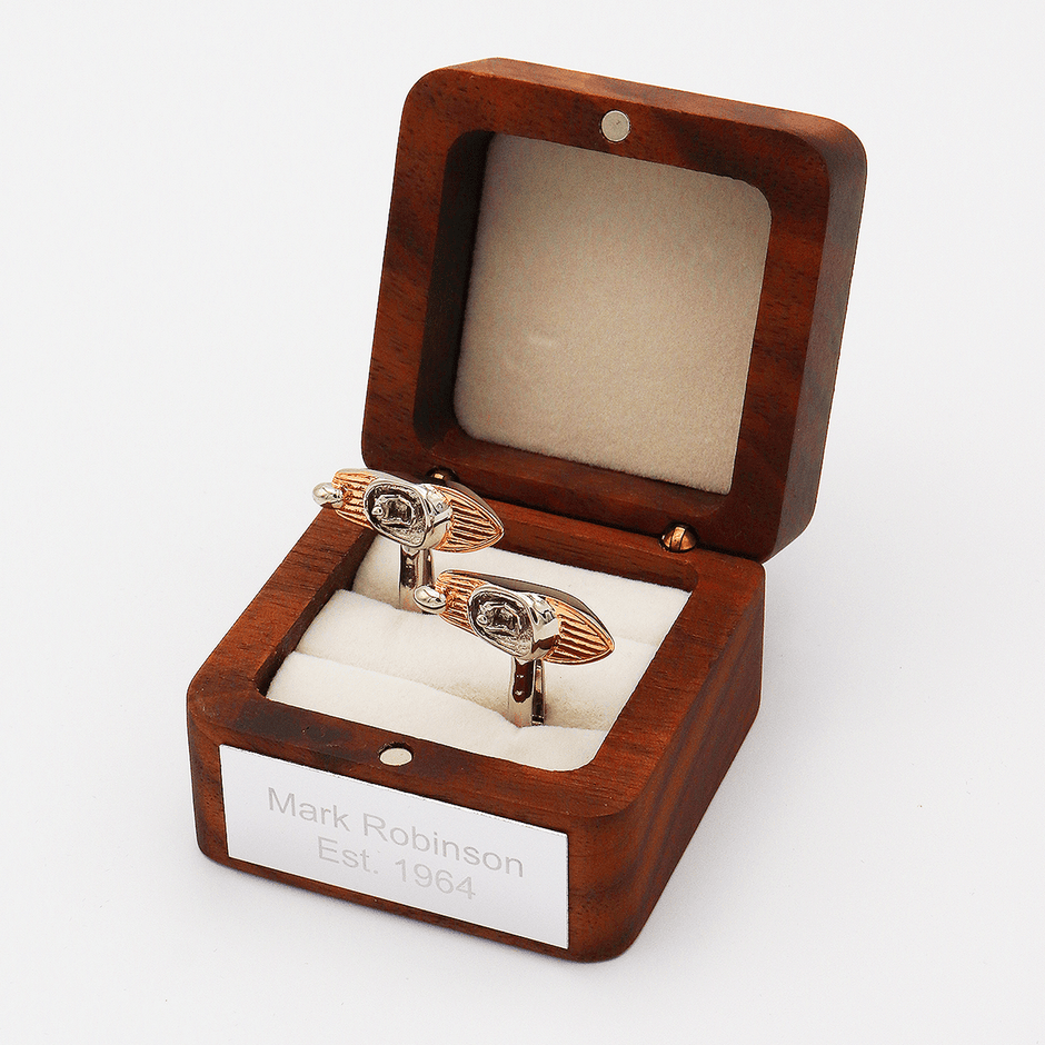Personalised Two Tone Speedboat Cufflinks