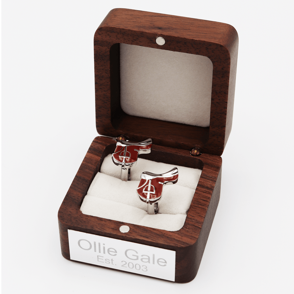 Personalised Horse Riding Saddle Cufflinks