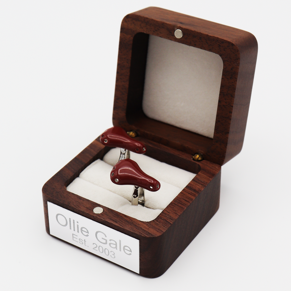 Personalised Bike Saddle Cufflinks