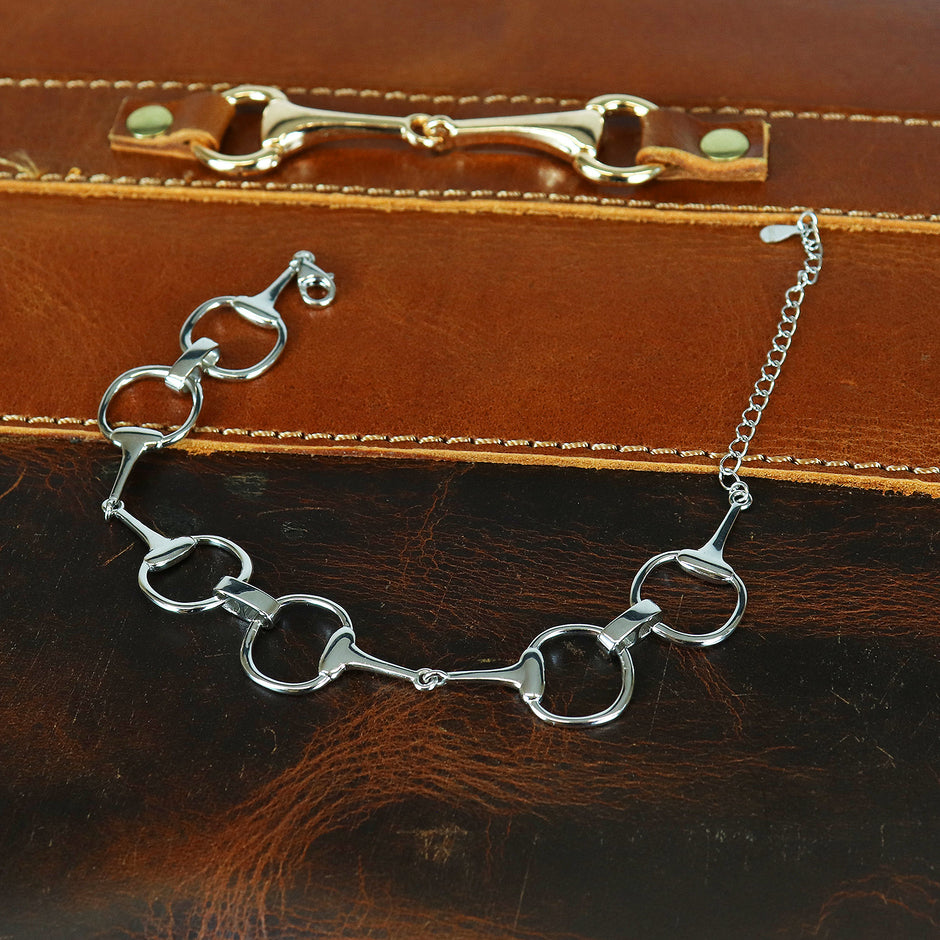 Personalised Sterling Silver Snaffle Bit Bracelet