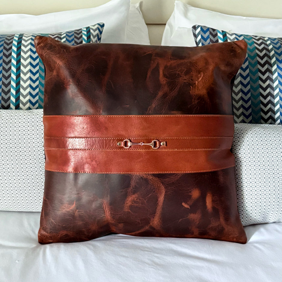 Leather Equestrian Snaffle Bit Cushion