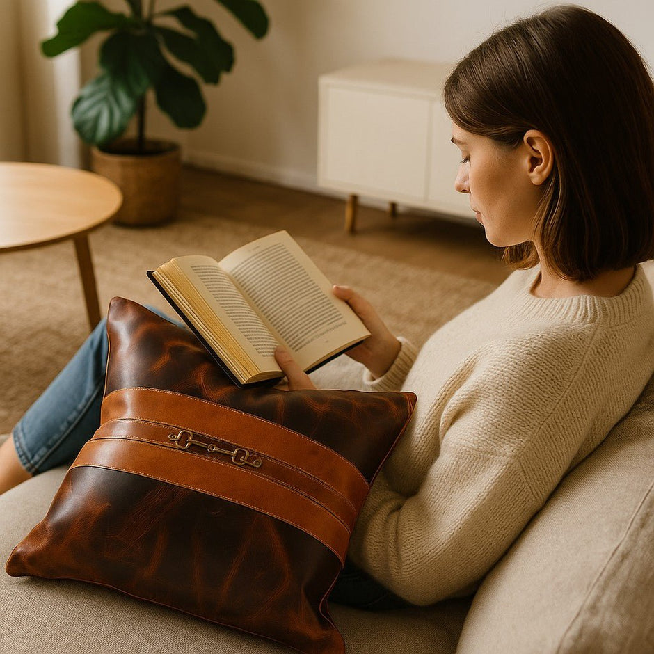 Leather Equestrian Snaffle Bit Cushion