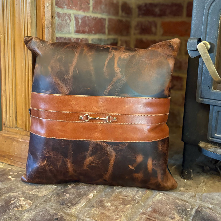Leather Equestrian Snaffle Bit Cushion