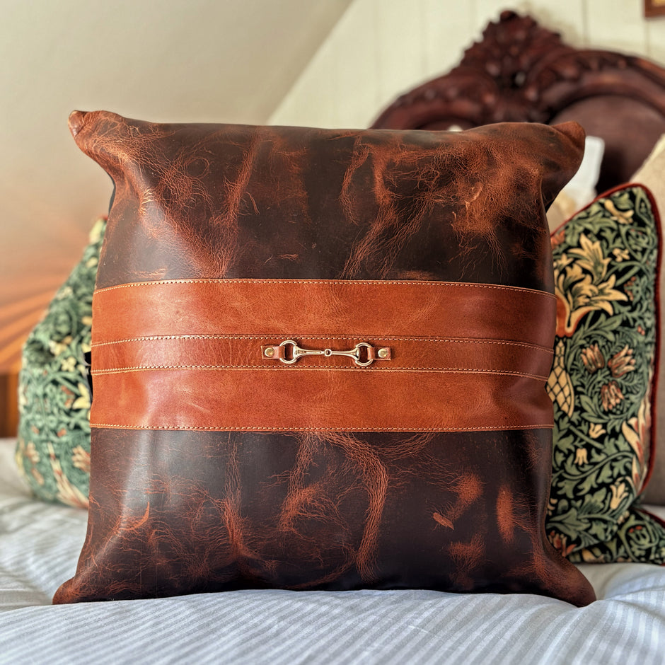 Leather Equestrian Snaffle Bit Cushion