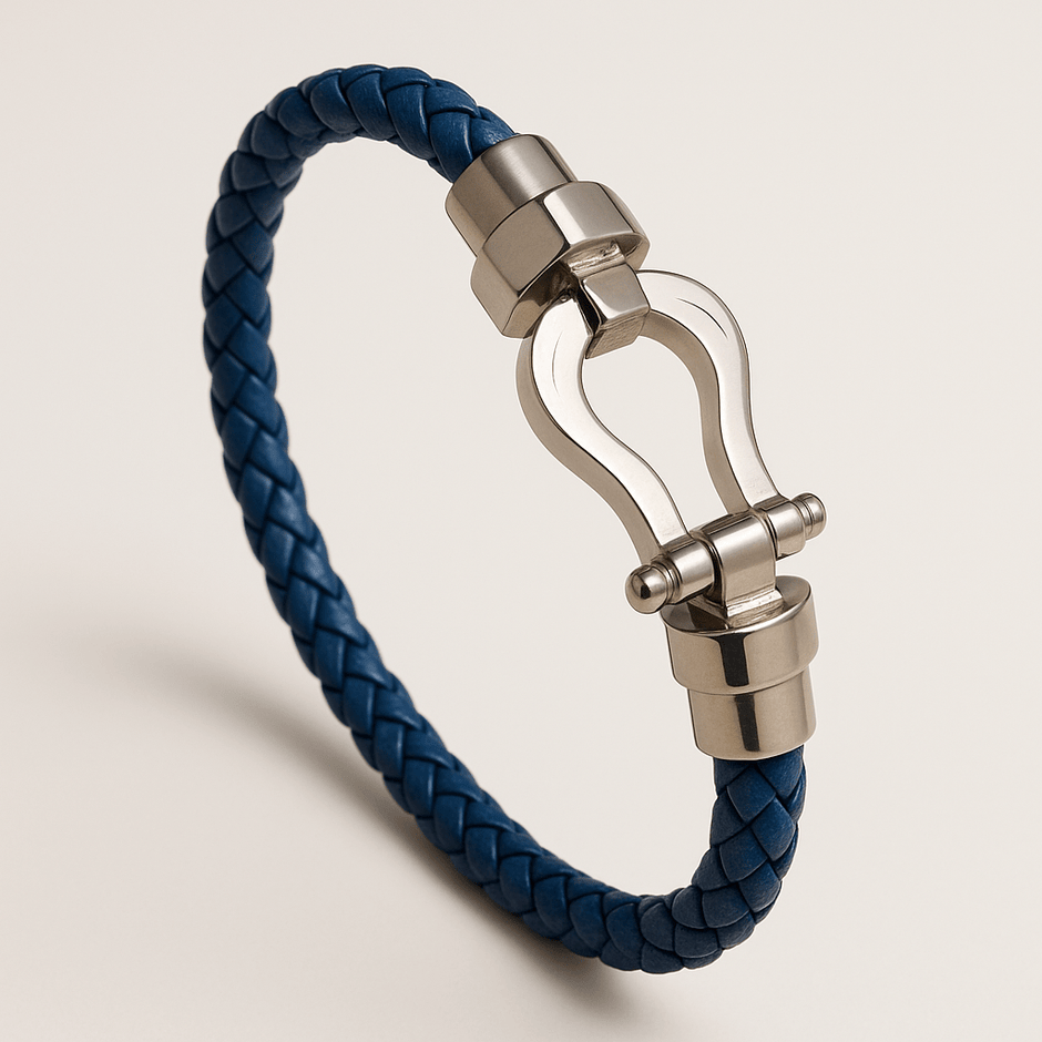 Personalised Leather Horseshoe Bracelet