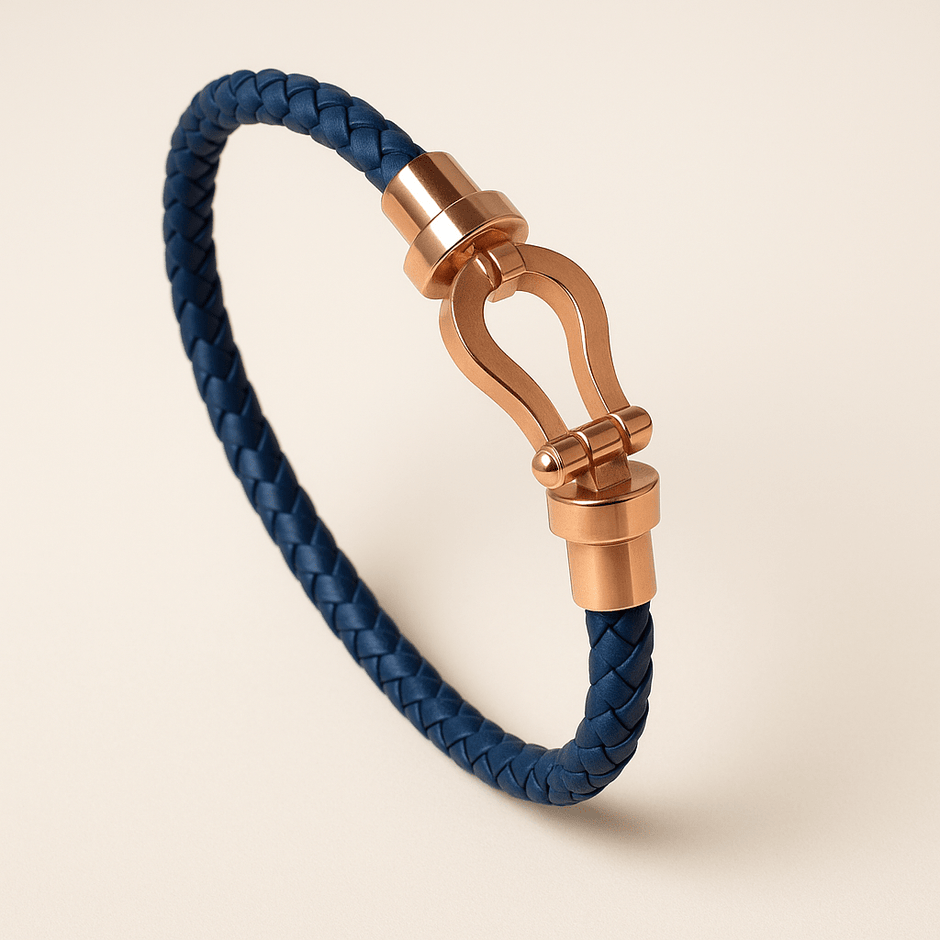 Personalised Leather Horseshoe Bracelet