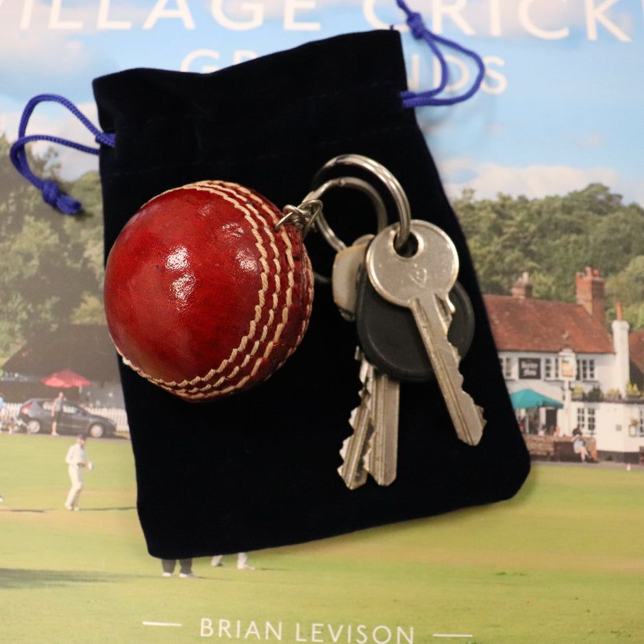 Personalised Miniature Cricket Ball Keyring