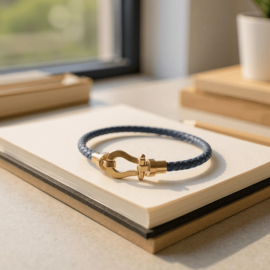 Personalised Leather Horseshoe Bracelet