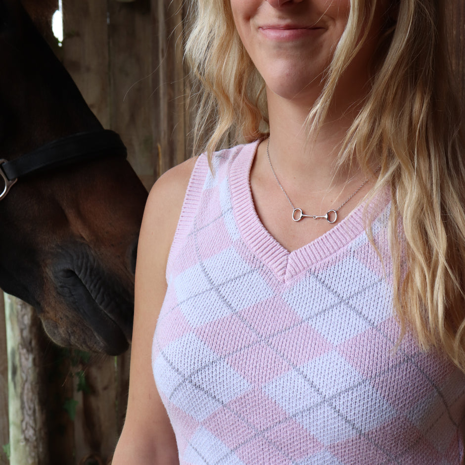 Personalised Gold or Silver Snaffle Bit Necklace