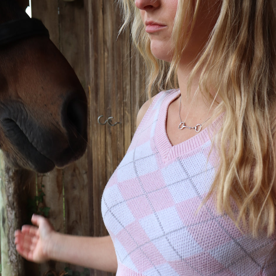 Personalised Gold or Silver Snaffle Bit Necklace