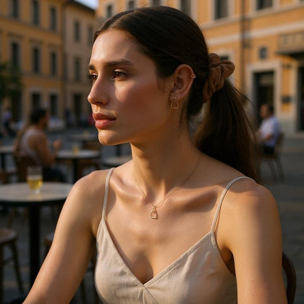 Personalised Sterling Silver And Gold Stirrup Gift Set