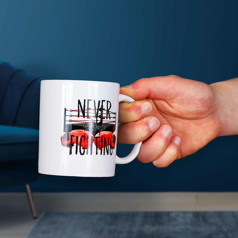 Boxing 'Never Stop Fighting' Mug