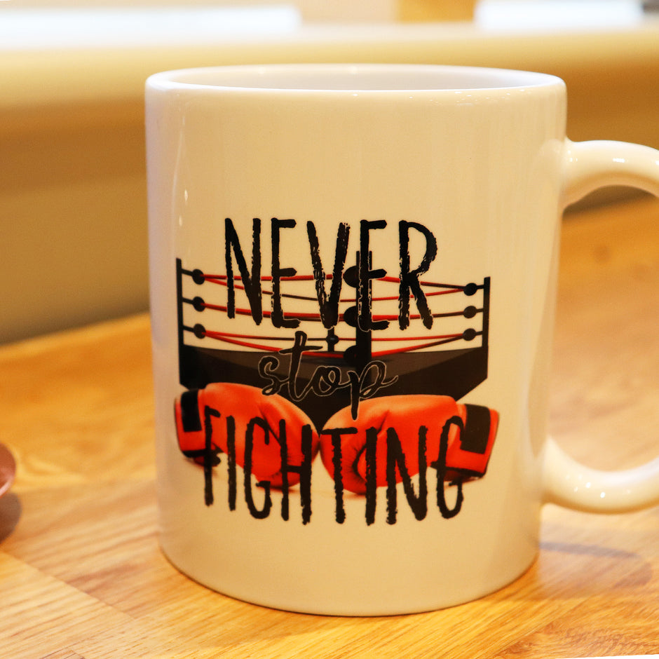 Boxing 'Never Stop Fighting' Mug