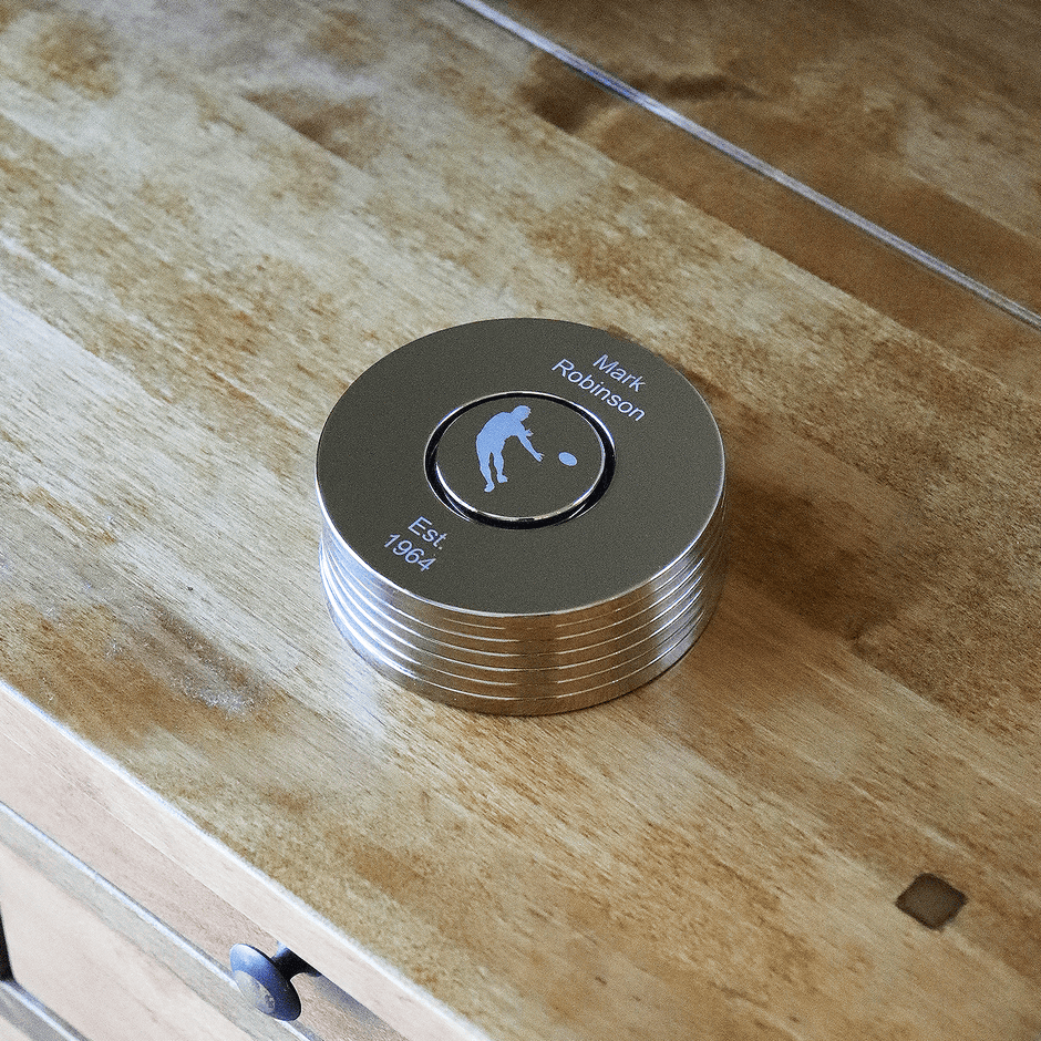 Personalised Rugby Polished Steel Coaster Set