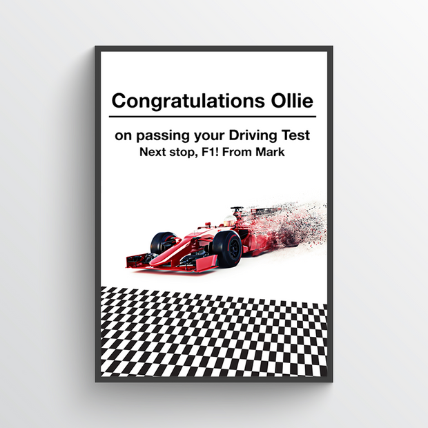 Personalised Motor Sport Print