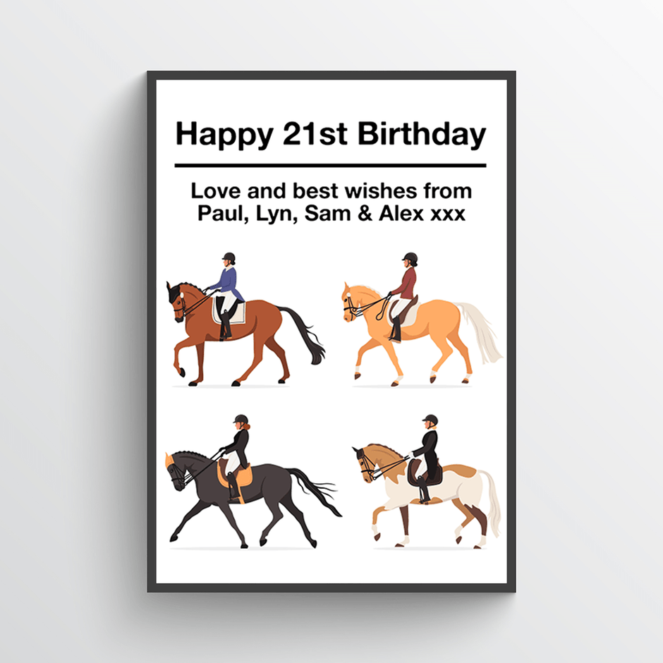 Personalised Horse Riding Print