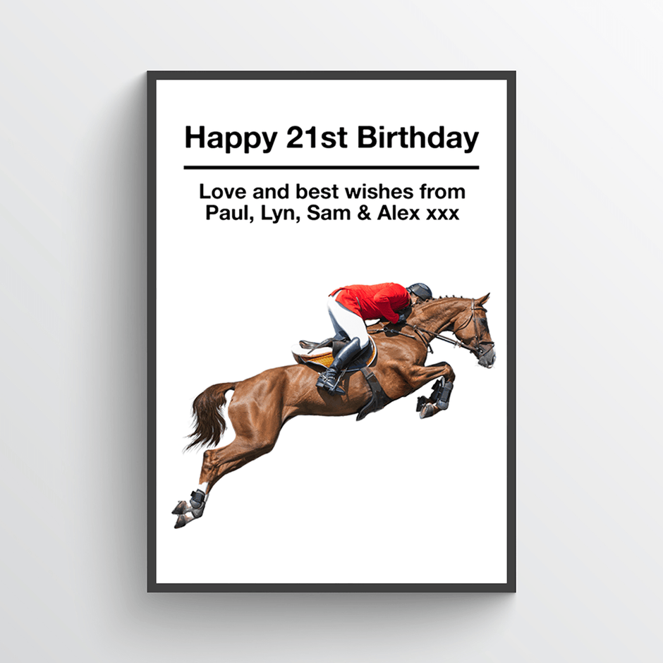 Personalised Horse Riding Print