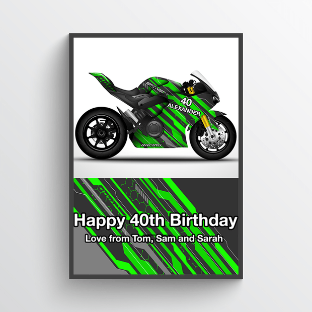 Personalised Motorcycle Print