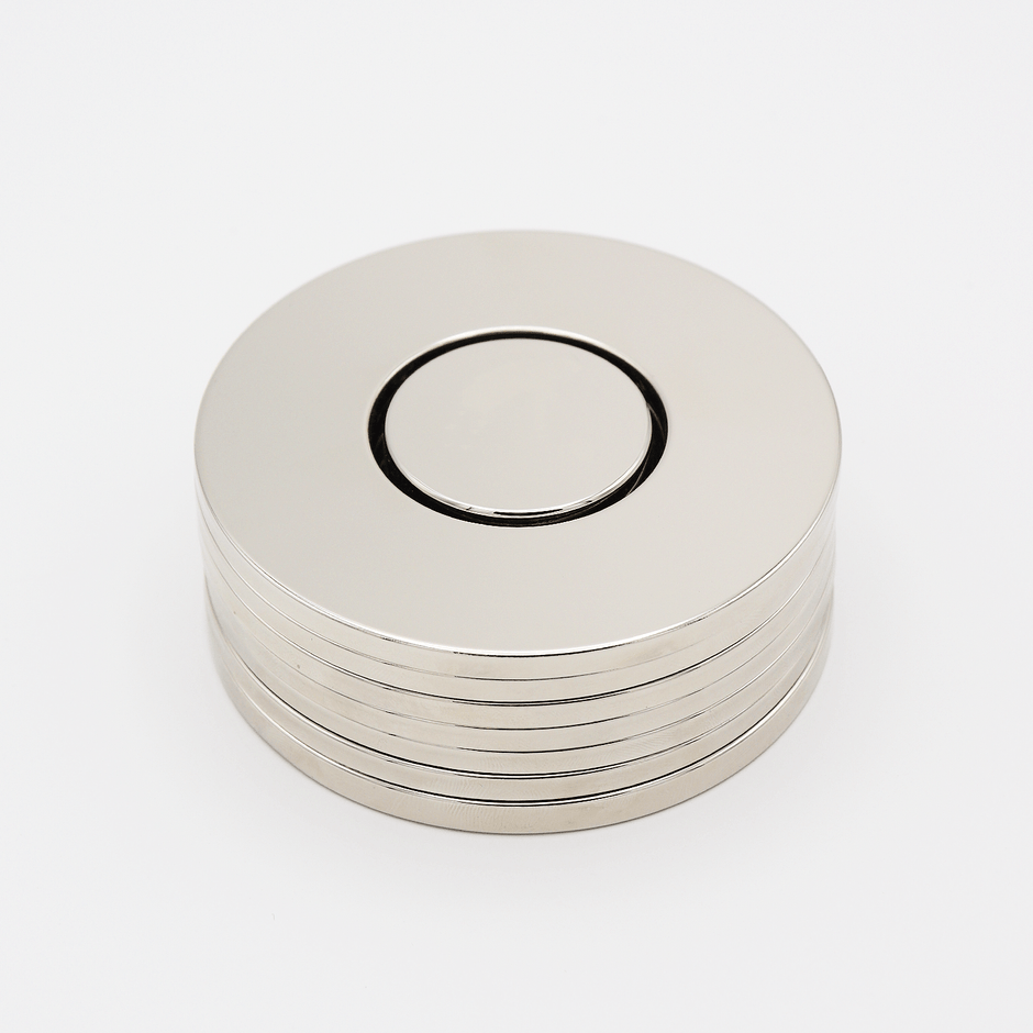 Personalised Rugby Polished Steel Coaster Set