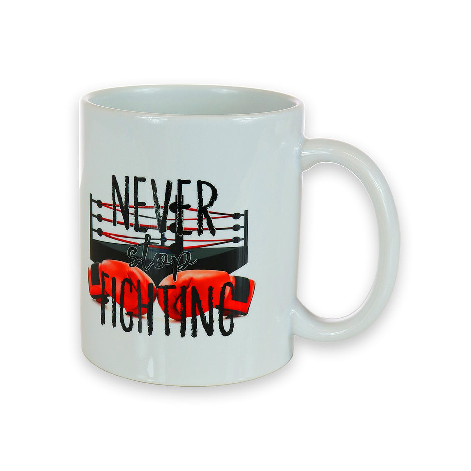 Boxing 'Never Stop Fighting' Mug