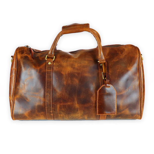 Personalised Buffalo Leather Weekender Bag