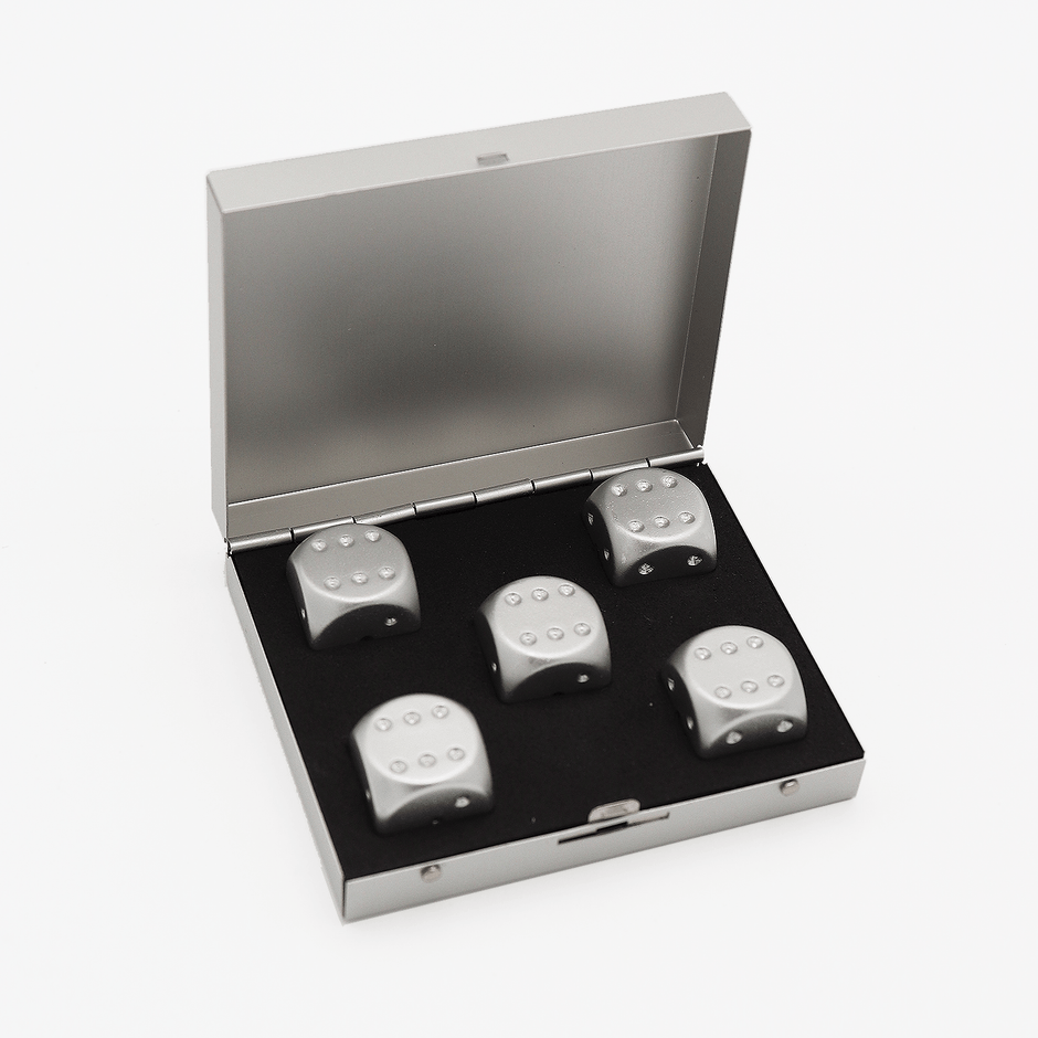 Personalised Stainless Steel Dice Game
