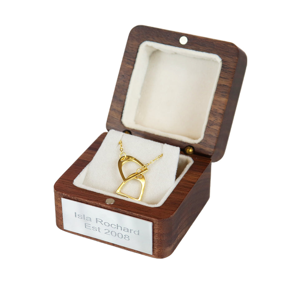 Personalised Gold or Silver Stirrup Necklace