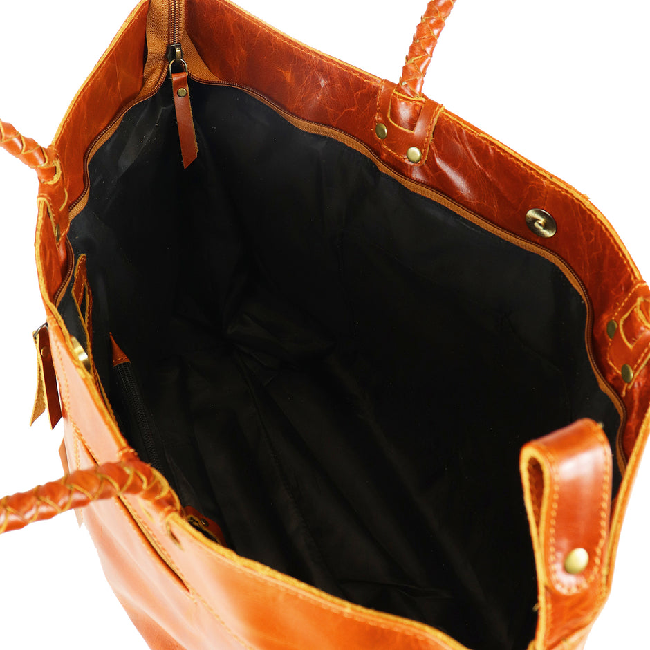 Equestrian Leather Tote Bag