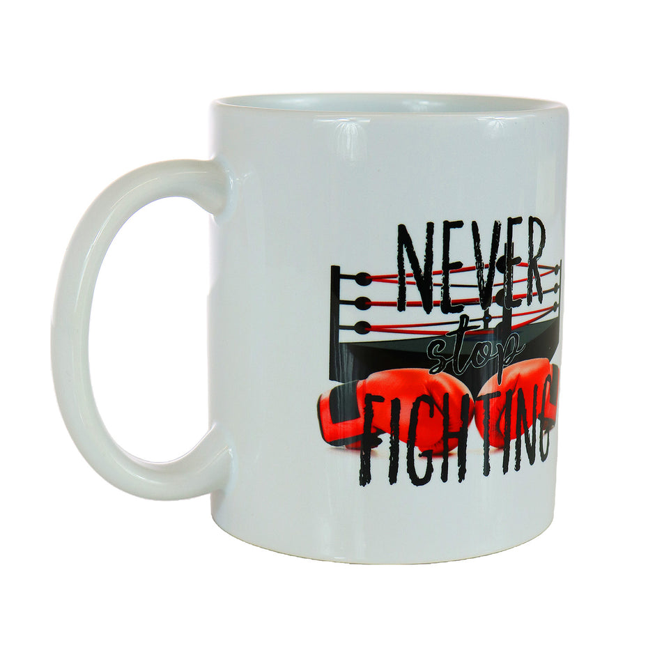 Boxing 'Never Stop Fighting' Mug