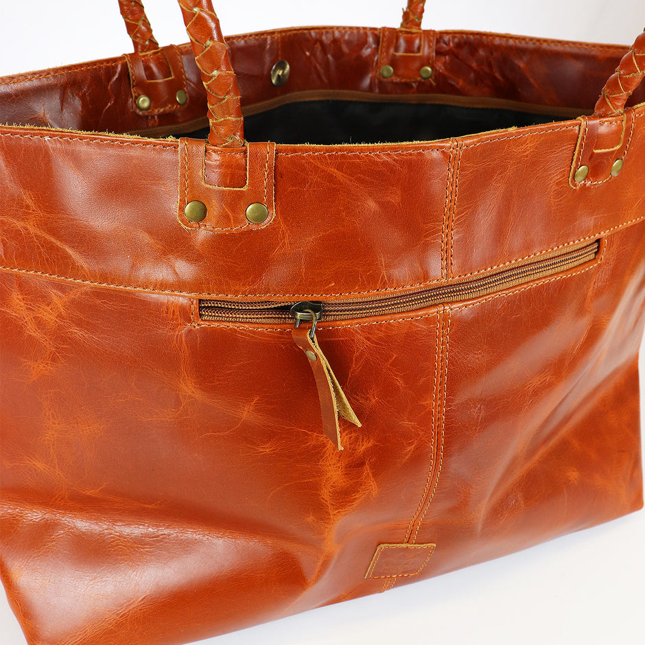 Equestrian Leather Tote Bag