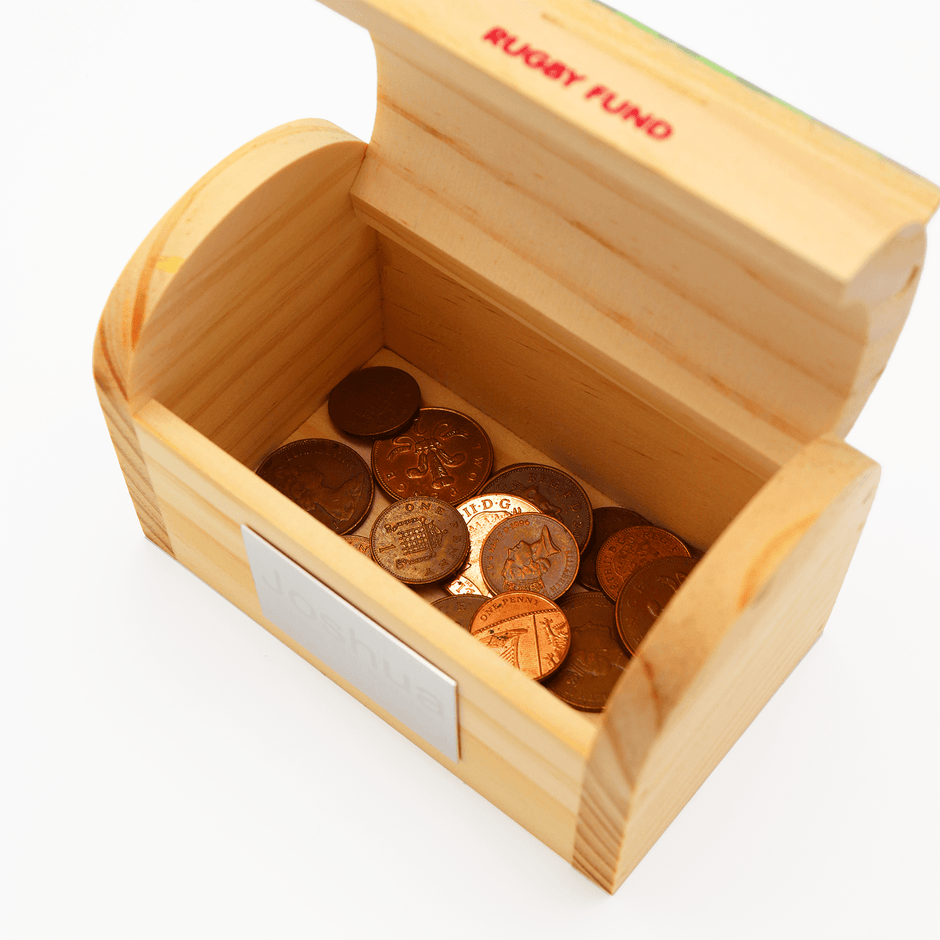 Personalised Rugby Money Box/Piggy Bank