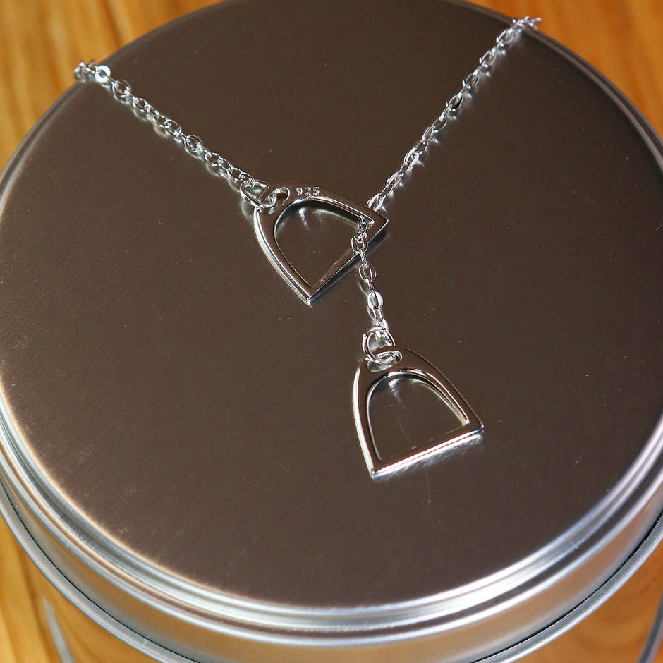 Personalised Gold or Silver Stirrup Necklace