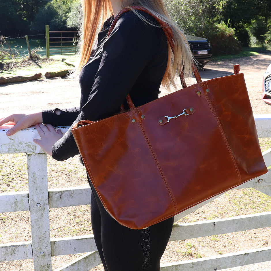Equestrian Leather Tote Bag
