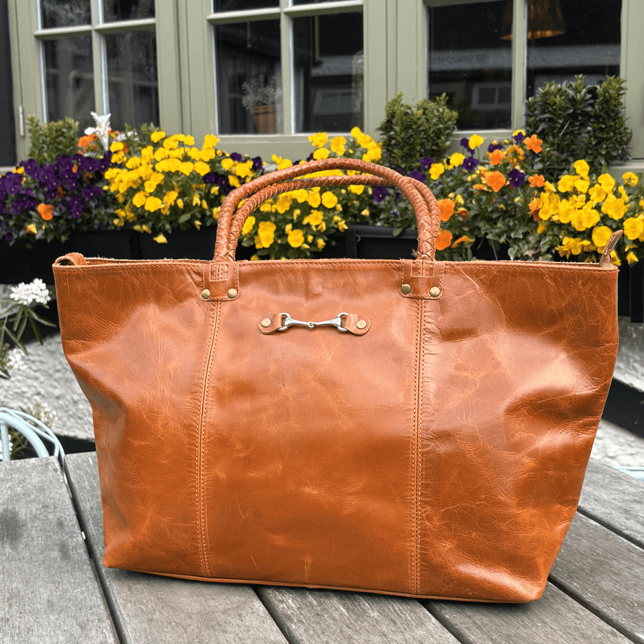 Equestrian Leather Tote Bag
