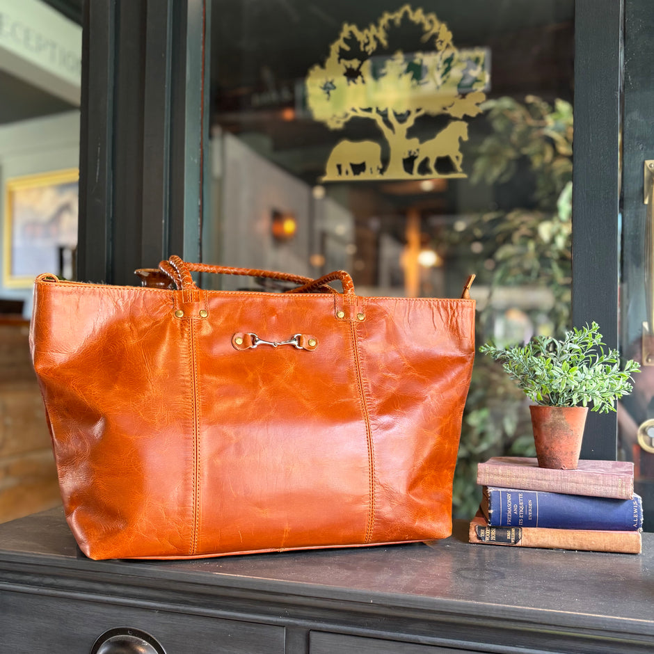Equestrian Leather Tote Bag