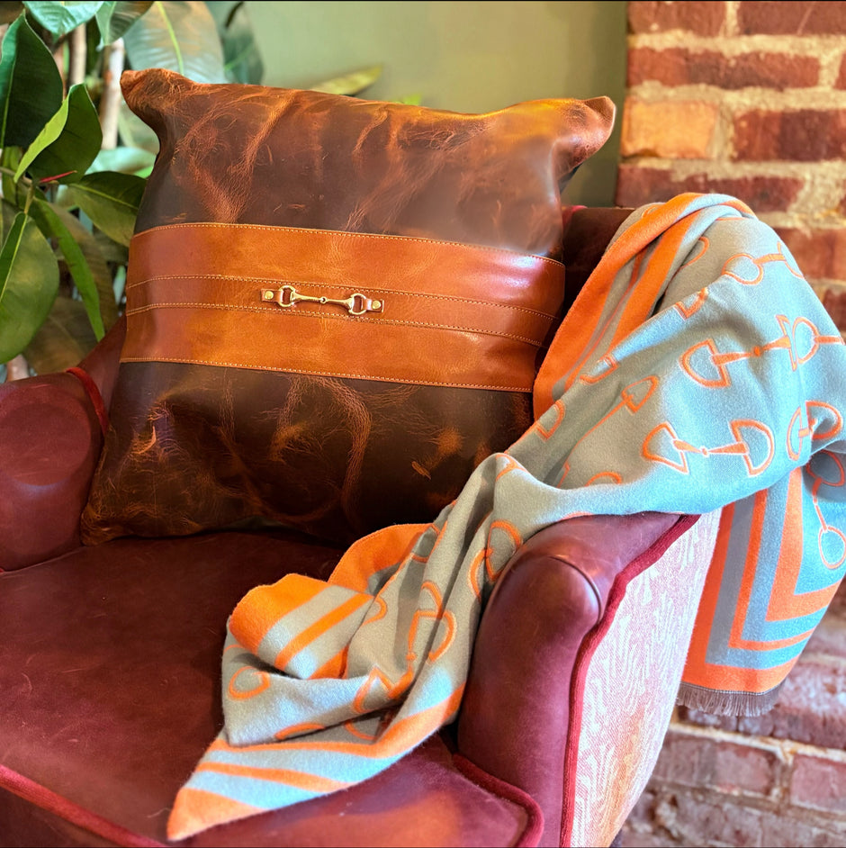 Leather Equestrian Snaffle Bit Cushion