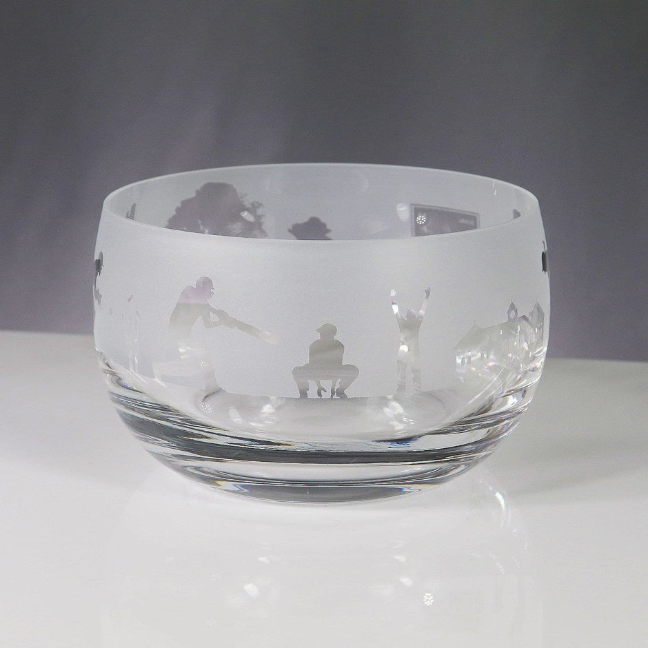 Cricket Themed Crystal Snack Bowl